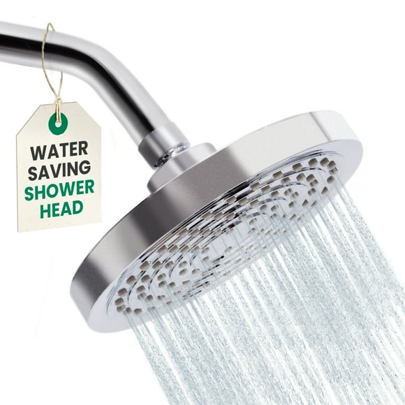 Winthorpe Rain Shower Head - High Pressure 1.8 GPM Low Flow Rate - Water Saving - Chrome