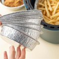 thumbnail image 3 of 10/50pcs Air Fryer Liner Round Aluminium Trays Containers Aluminum Foil Tin Box Home, 3 of 5