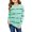Light Green, variant on Langwyqu Girls Kids Crewneck Long Sleeve Pullover Tops Spring Fall Stripe Tops for 4-15 Years