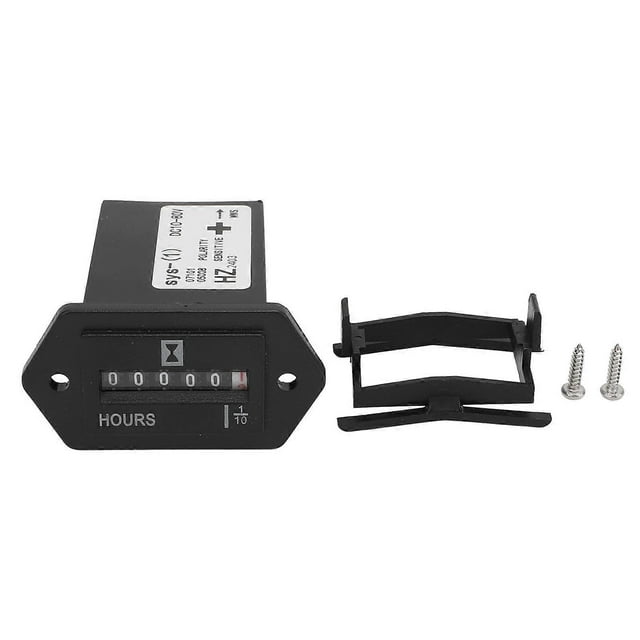 Mechanical Maintenance Hour Meter DC10 to 80V Waterproof for Engine Generator Boat Motorcross Motor Truck Tractor