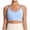 Blue, variant on SYMOID Womens Seamless Yoga Bra with Racerback - Breathable Medium Impact Sports Bra for Running, Double Strap Gym Top for Women, Gray,Size M