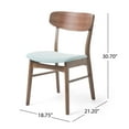 thumbnail image 3 of Chaise en Tissu Theresa, Lot de 2, Menthe, Noyer, 3 of 9
