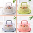 thumbnail image 4 of Portable Plastic Round Cupcake Container Dessert Cake Storage dessert storage box Portable Box Dessert Holder Half Transparent Cake Box, 4 of 4