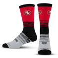 thumbnail image 2 of For Bare Feet NFL SAN FRANCISCO 49ERS Elevate Premium Dress Crew Sock Team Color Large, 2 of 4