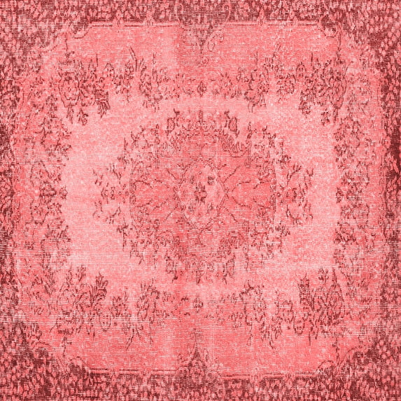 Ahgly Company Indoor Square Persian Red Traditional Area Rugs, 3' Square
