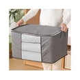 thumbnail image 5 of Bolsa de almacenamiento de ropa, juego de 4 piezas, bolsa de almacenamiento grande no tejida debajo de la cama con asas, para colchas, mantas, almohadas de juguete, 60 x 40 x 35 cm, gris, 5 of 5