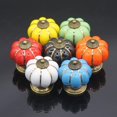 thumbnail image 4 of 10 ceramic doorknobs Vintage pumpkin, green, 4 of 4