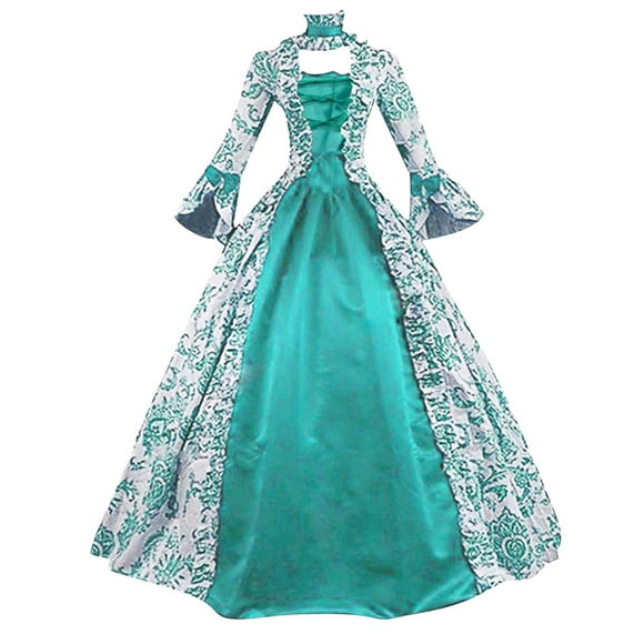 Gothic Style Dresses for Women Plus Size Fashion Midi Dress with Croset Long Flare Sleeves A-Line Design for