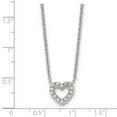 thumbnail image 5 of Stainless Steel Cable Necklace with Pendants Chain Chisel Polished CZ Open Heart on a 18 inch 10.5 mm, 5 of 5