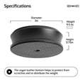 thumbnail image 4 of Hudson Hi-Fi SmallBen Estabilizador de peso récord con almohadilla protectora de cuero – Peso de vinilo de 9 onzas – Estabilizador LP duradero y elegante – Se adapta a cualquier tocadiscos – Negro mat, 4 of 5