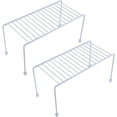 thumbnail image 1 of Estantes de cocina, mini estante de almacenamiento para organizar gabinetes, organizador de estantes de almacenamiento para cocina, refrigerador, gabinete, baño (blanco 2), 1 of 7