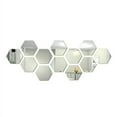 thumbnail image 1 of 12PCS Acrylic Mirror Wall Stickers Self Adhesive Removable Hexagonal Decorative Mirror Sheet For Home Living Room Bedroom Decor, 1 of 6