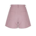 thumbnail image 3 of Kaemgyyd Cotton Linen Shorts for Women High Waisted Button Dressy Casual Shorts Pleated Wide Leg Summer Shorts with Pockets, 3 of 5