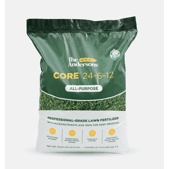 The Andersons Core 24-6-12 Professional-Grade All-Purpose Lawn Fertilizer - 45 lbs. Covers up to 15,500 sqft.