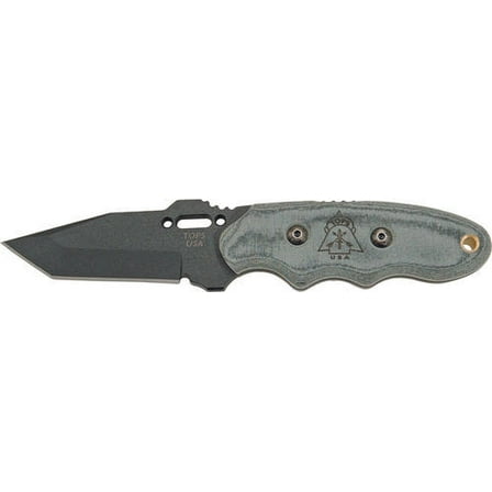 Tops 203 Fixed Blade Knife Micarta Handle Covert Anti Terrorism Tanto   Sheath