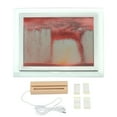 thumbnail image 1 of 3D Moving Sand Art Painting Night Light Innovative Hourglass Quadrate Moving Sand Art with Light USB Plug in Type, 1 of 5