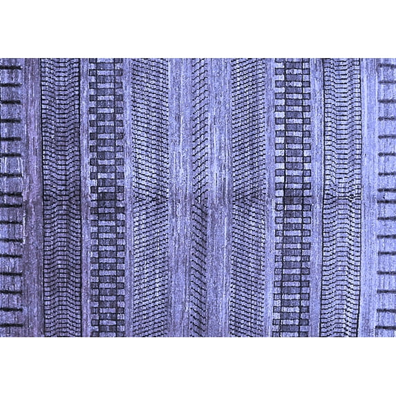 Ahgly Company Indoor Rectangle Abstract Blue Modern Area Rugs, 5' x 8'