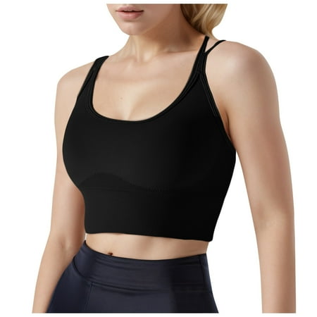 Xiaoxatg Women s Sports Bra Without Underwire Padded Bustier Strapless Bra Seamless Push Up Yoga Fitness Support Sports Bras for Women
