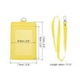 thumbnail image 2 of Uxcell Badge Holder 11x7.4cm Vertical PU ID Card Holder with Rivet Detachable Neck Lanyard Yellow, 2 of 6