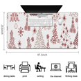 thumbnail image 5 of Long Mouse Pads for Desk,White Christmas Tree Pattern Desk Mats on Top Of Desks, Desk Mouse Pad Extra Large with 3mm Non-Slip Base and Stitched Edge for Gaming,Office,Work,Home 47.3x23.6in, 5 of 5