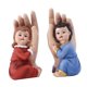 thumbnail image 3 of 2 piezas de 4.9 pulgadas Design retro Figura y niña Resina Resina Escultura Handalg Decoración, 3 of 9
