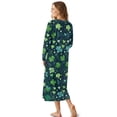 thumbnail image 2 of Xoenoiee Green Shamrock Heart Leaf Print Women's Nightgown Long Sleeve Sleepshirt St. Patrick's Day Long Loungewear Casual Maxi Lounge Dress House Dresses Moomoo Dresses, XL, 2 of 7