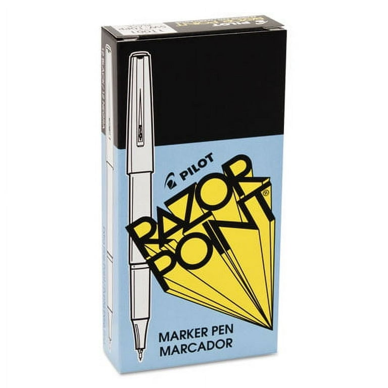Razor Point Fine Line Porous Point Pen, Stick, Extra-Fine 0.3 mm, Black Ink, Black Barrel, Dozen Razor Point Fine Line Porous Point Pen, Stick, Extra-Fine 0.3 mm, Black Ink, Black Barrel, Dozen