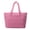 Deep Pink, variant on Women's down-filled cotton-padded handbag, soft checkered cotton-padded shoulder bag, stylish and simple tote bag, Mother's Day gift.