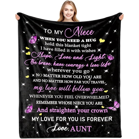 Aunt's Gift for Niece Aunt's Blanket Gift for Niece and Aunt Birthday Graduation Christmas Gift for Niece
