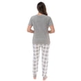 thumbnail image 3 of Just Love Women Sleepwear Jogger Sets Woman Pajamas (Buffalo Plaid - Grey White, 2X), 3 of 3