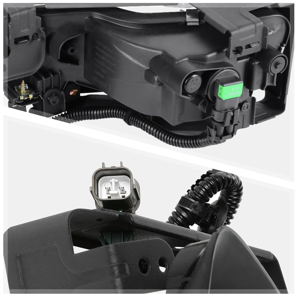 DNA Motoring For 13-15 Honda Accord Sedan Clear lens Bumper Fog Light Lamps Pair w/Wiring Harness+Switch