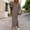 Khaki, variant on Women's Hooded Sweatshirt Dress, Long Sleeve Casual Dress with Pocket and Side Slit, Solid Color Pullover Tunic