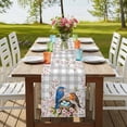 thumbnail image 4 of Table Runners 70 Inches Long Dress Scarves, Birds Floral Farmhouse Coffee/Dining/Kitchen Table Decor, Holiday Table Runner, Farmhouse Country Pink Flower Leaf Grey Plaid 13x70 Inch, 4 of 9