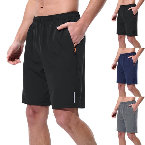 Vetsdori Dry Fit Athletic Shorts for Men Workout Pockets Short Pants Running Lightweight,Moisture Wicking Breathable Mens Shorts Elastic Waist,Size 30