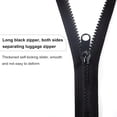 thumbnail image 6 of 3Pcs #10 Black Resin Zipper 23.6x0.3 inch Two Way Separating Jacket Zipper for Sewing Coat, 6 of 9