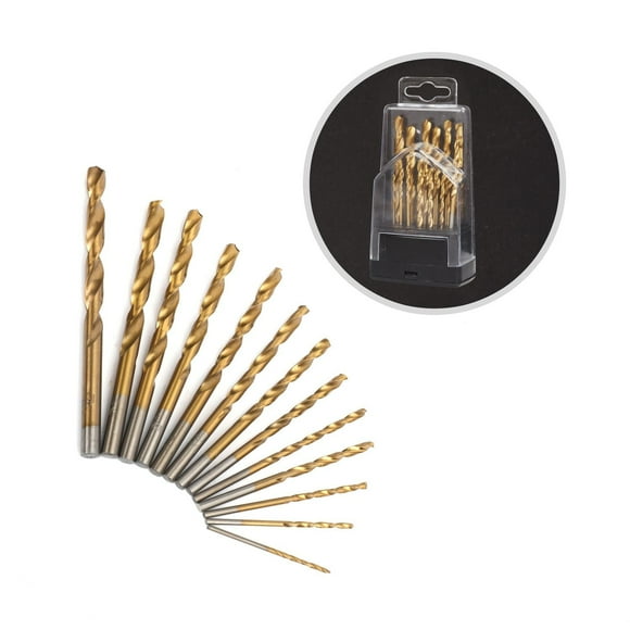 WorkPro Titanium Drill Bit Set - 13 Piece, Titanium coated