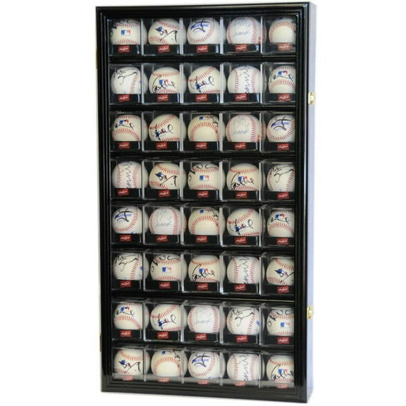 40 Baseball Acrylic Cubes Display Case