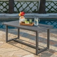 thumbnail image 2 of GDF Studio Avianna Outdoor Wicker Dining Table, Gray, 2 of 7
