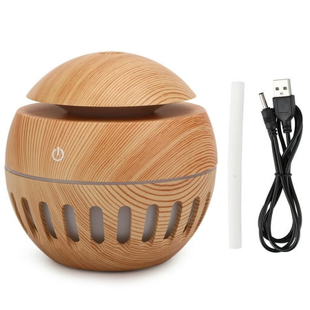 

130ml Humidifier Mini Portable USB Air Humidifier Night Light for Car Home OfficeLight Wooden Grain