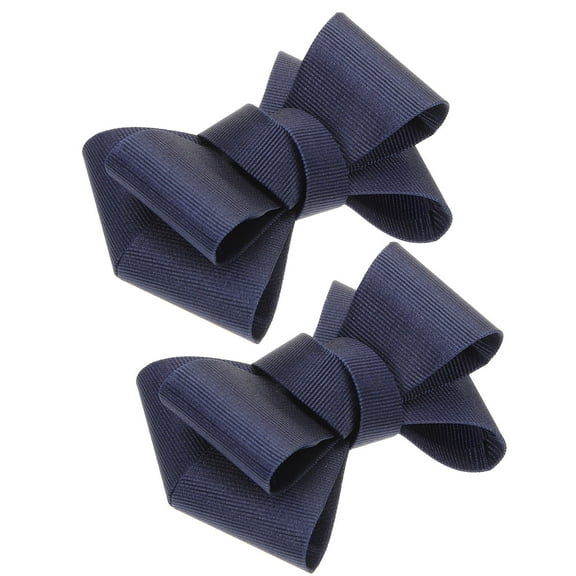 PTOOTP 1 Pair Dark Blue Bow Shoe Jewelry Elegant Removable Decorative Clips