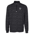 thumbnail image 2 of Men's Cutter & Buck Black Las Vegas Raiders Big & Tall Traverse Eco Camo Tri-Blend DryTec Quarter-Zip Jacket, 2 of 3