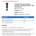 thumbnail image 2 of Front Right Strut and Coil Spring Assembly - Compatible with 2002 - 2003 Nissan Maxima, 2 of 2