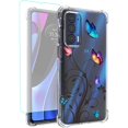 thumbnail image 1 of wonima11 Clear Case Compatible with Moto Edge 2021/Moto Edge 5G UW Case with Tempered Glass Screen Protector, Cute Soft TPU Protective Phone Case Cover for Motorola Moto Edge 2021 (Butterfly), 1 of 1