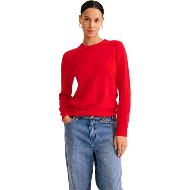 NAADAM Chandail Col Rond en Cachemire Original pour Femmes