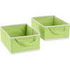 Seed Sprout - Set of 2 Small Canvas Storage Box, Green