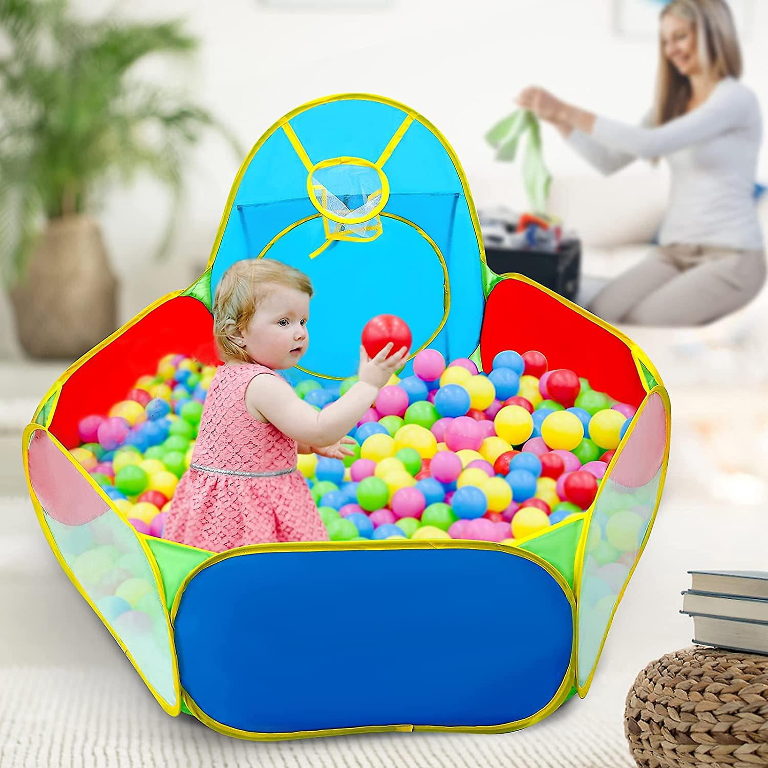 Kids Ball Pit, Indoor Outdoor Baby Toddler Ball Pit Pool Play