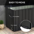 thumbnail image 3 of Coffre de Terrasse Extérieur Verrouillable de 119 Gallons, Contenant de Rangement en Acier Galvanisé Résistant aux Intempéries avec Roues et Poignées pour Outils de Jardin et Coussins, Gris Foncé, 49.4 Pouces L x 24.2 Pouces L x 27.6 Pouces H, 3 of 7