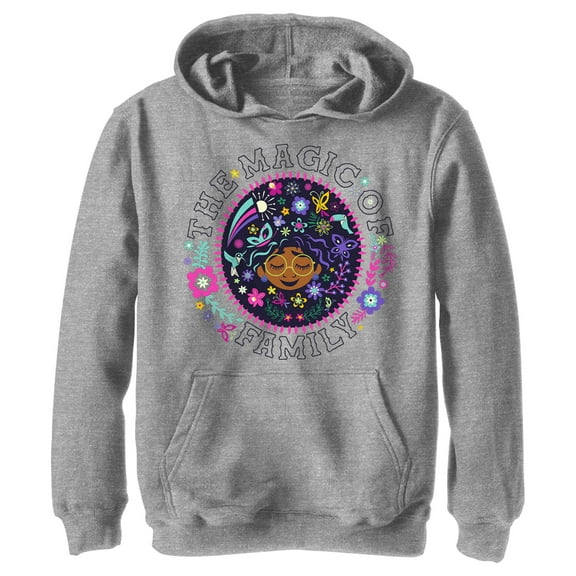 Boy's Encanto Mirabel The Magic of Family Circle Pull Over Hoodie Athletic Heather Small