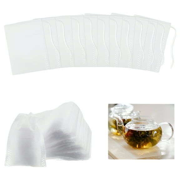 Qweryboo 500 Pcs Tea Filter Bags, 2.36" x 3.15" Empty Tea Bags, Disposable Tea Infuser with Drawstring for Loose Leaf Tea, Safe and Natural Material Paper