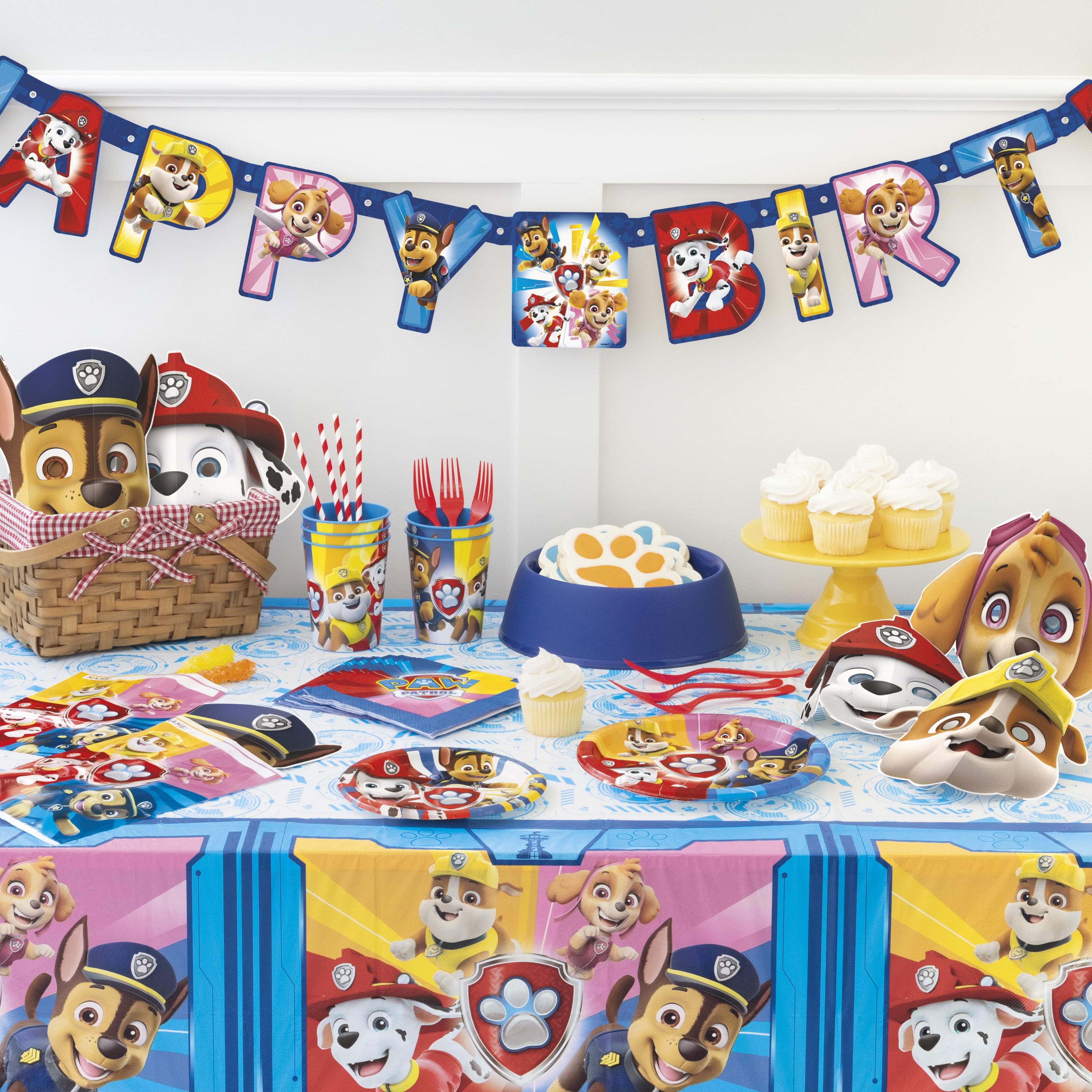 PAW Patrol Birthday Plastic Party Tablecloth, 84 x 54in - Walmart.com